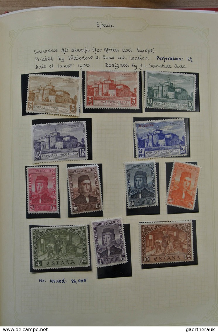 28241 Spanien: 1850-1938. Nicely filled, but somewhat messy, mint hinged and used collection Spaine 1850-1