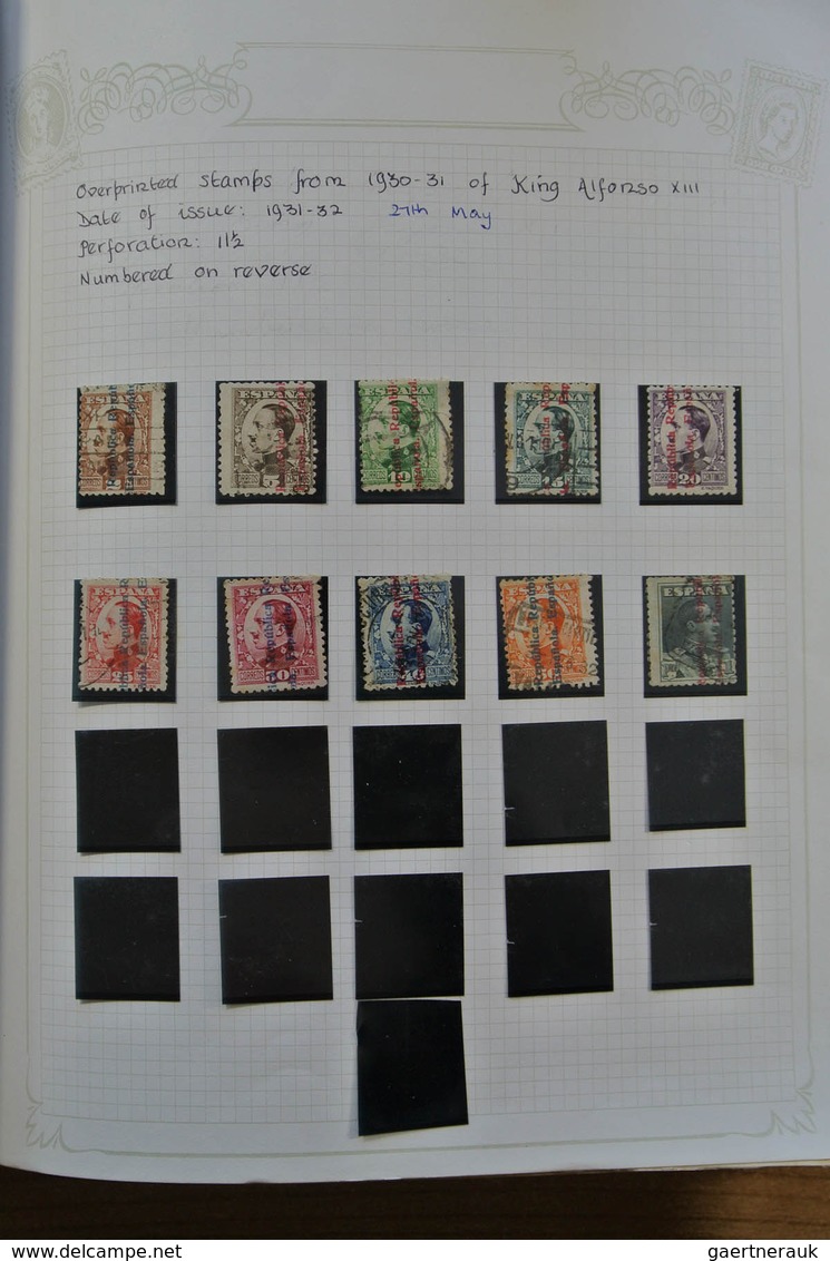 28241 Spanien: 1850-1938. Nicely filled, but somewhat messy, mint hinged and used collection Spaine 1850-1
