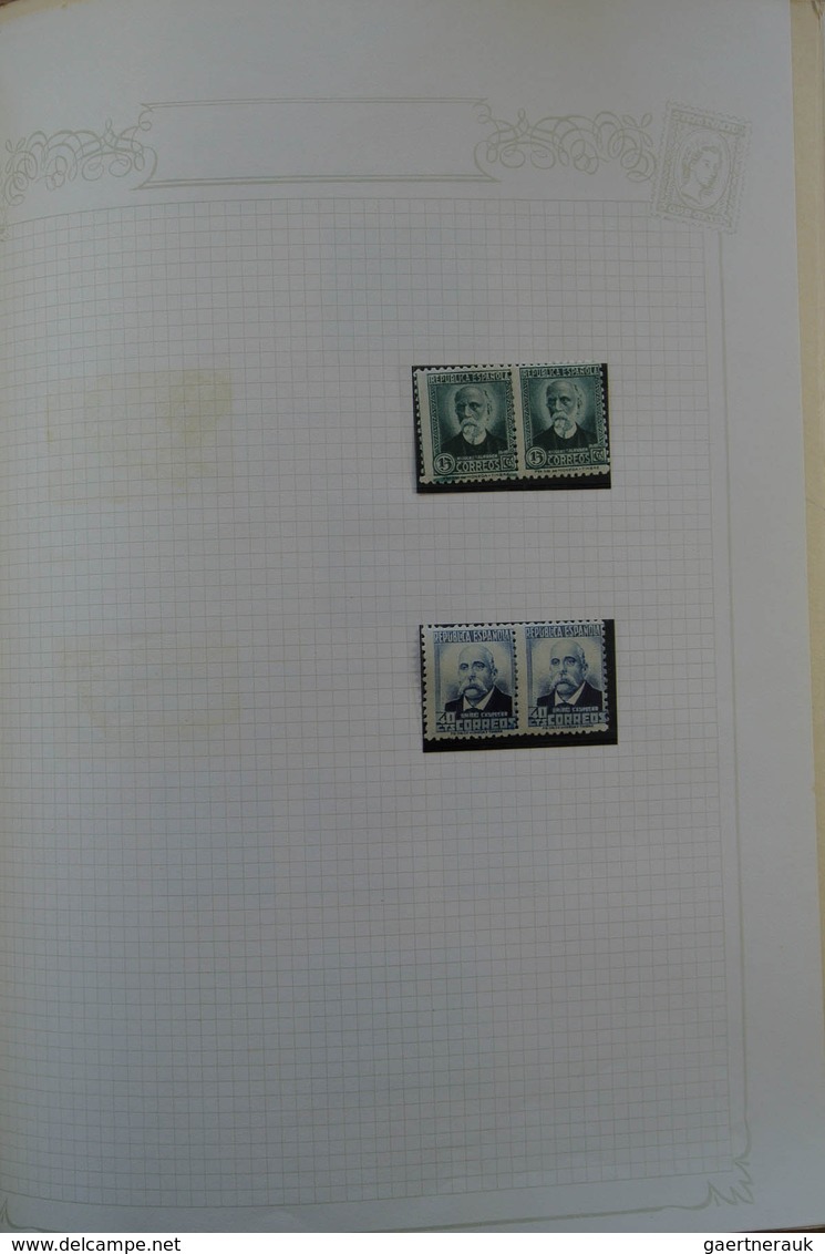 28241 Spanien: 1850-1938. Nicely filled, but somewhat messy, mint hinged and used collection Spaine 1850-1