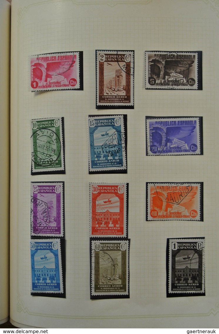 28241 Spanien: 1850-1938. Nicely filled, but somewhat messy, mint hinged and used collection Spaine 1850-1