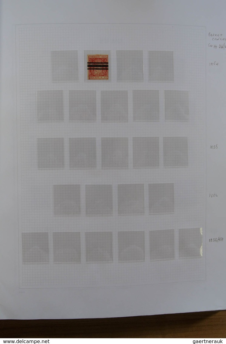 28245 Spanien: 1850-2000. Well filled, MNH, mint hinged and used collection Spain and colonies in 6 Davo a