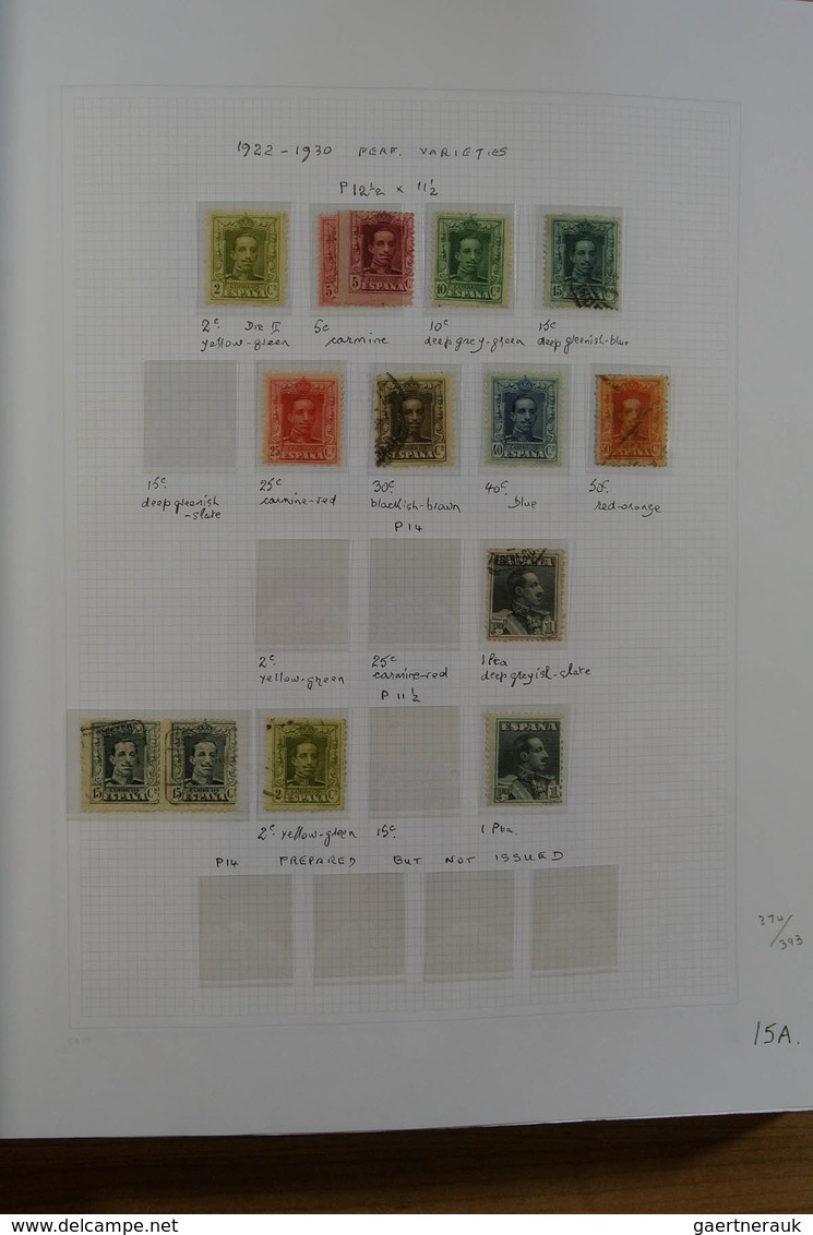 28245 Spanien: 1850-2000. Well filled, MNH, mint hinged and used collection Spain and colonies in 6 Davo a