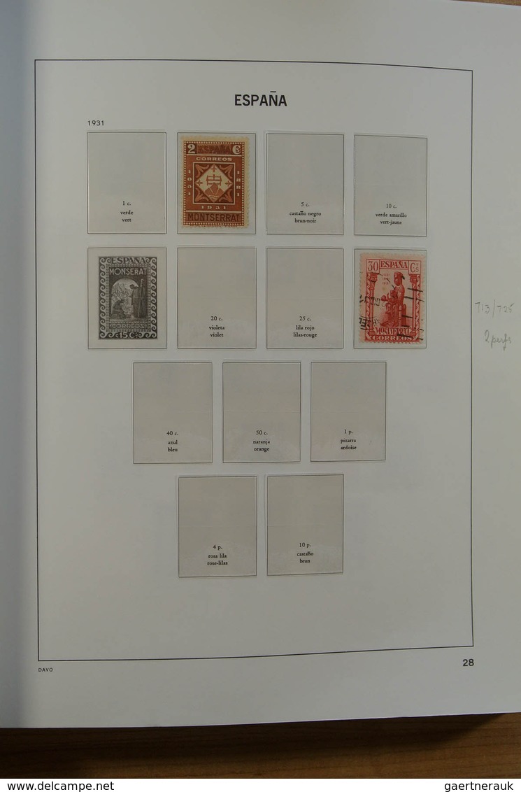 28245 Spanien: 1850-2000. Well filled, MNH, mint hinged and used collection Spain and colonies in 6 Davo a