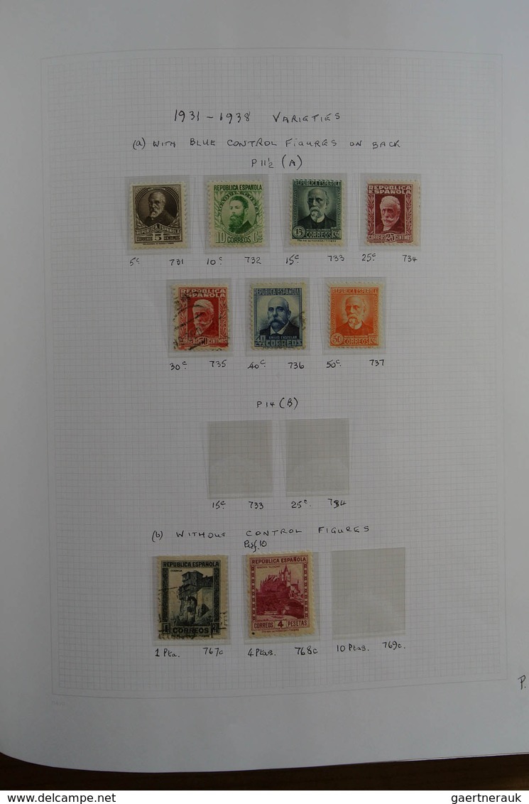 28245 Spanien: 1850-2000. Well filled, MNH, mint hinged and used collection Spain and colonies in 6 Davo a