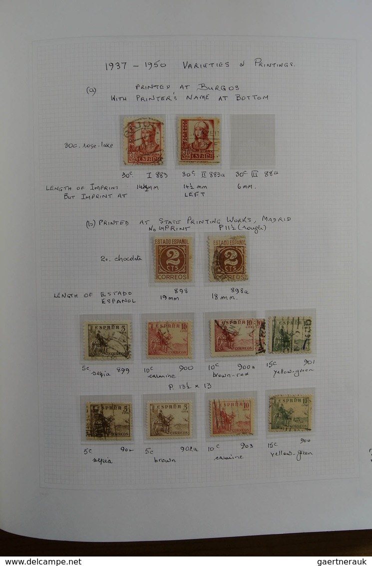 28245 Spanien: 1850-2000. Well filled, MNH, mint hinged and used collection Spain and colonies in 6 Davo a