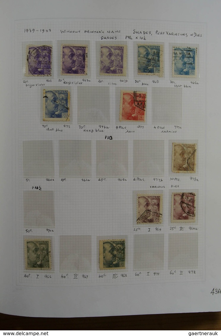 28245 Spanien: 1850-2000. Well filled, MNH, mint hinged and used collection Spain and colonies in 6 Davo a