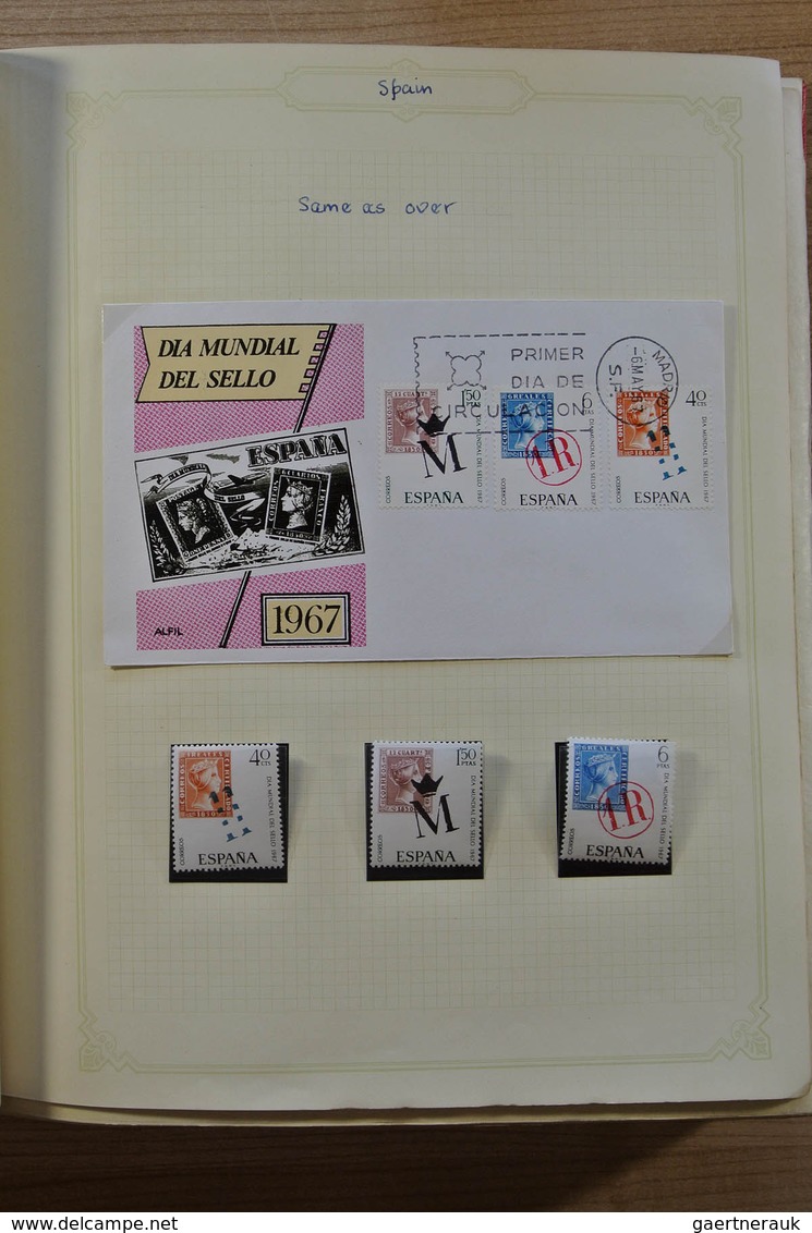 28274 Spanien: 1940-2009. MNH, mint hinged and used, partly double collection Spain 1940-2009 in 11 albums