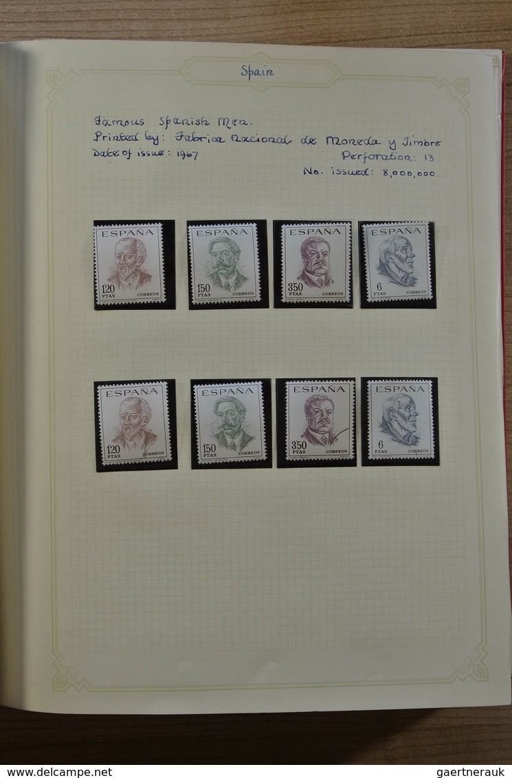 28274 Spanien: 1940-2009. MNH, mint hinged and used, partly double collection Spain 1940-2009 in 11 albums