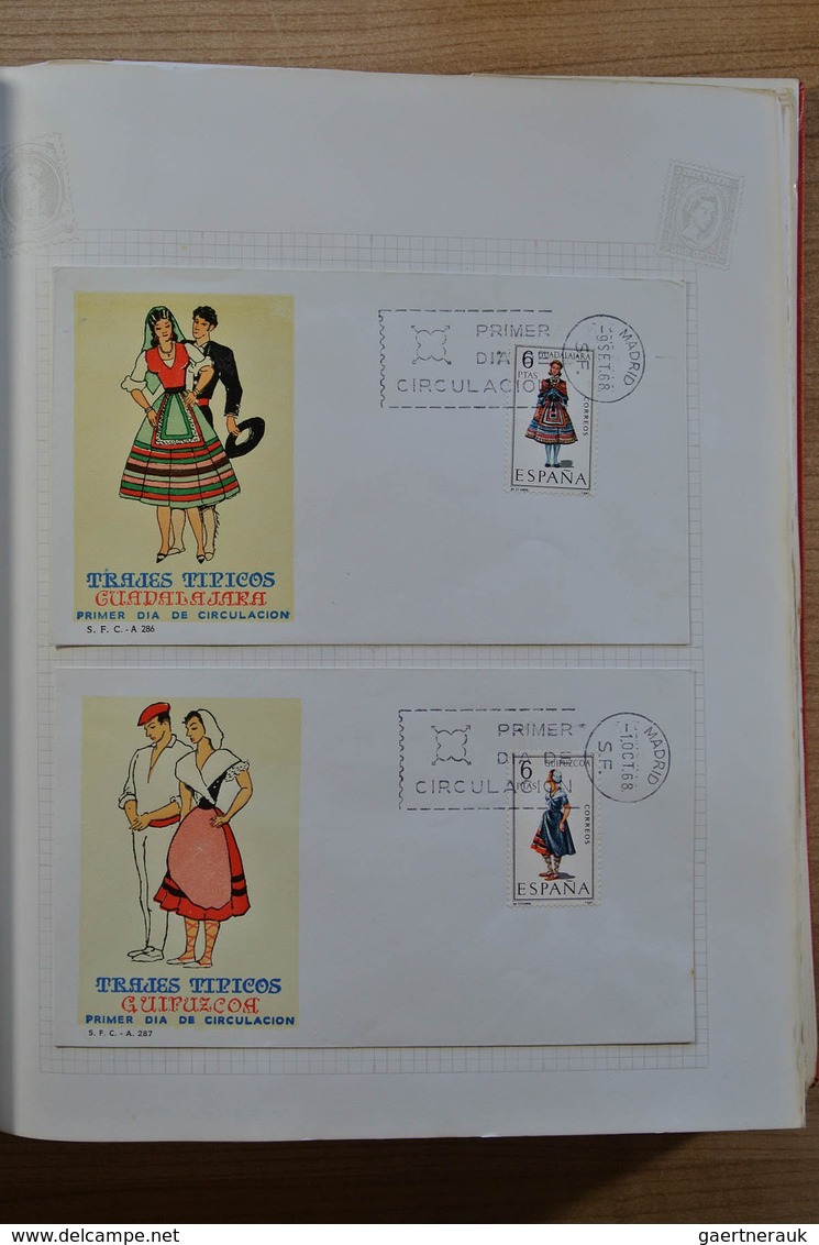 28274 Spanien: 1940-2009. MNH, mint hinged and used, partly double collection Spain 1940-2009 in 11 albums