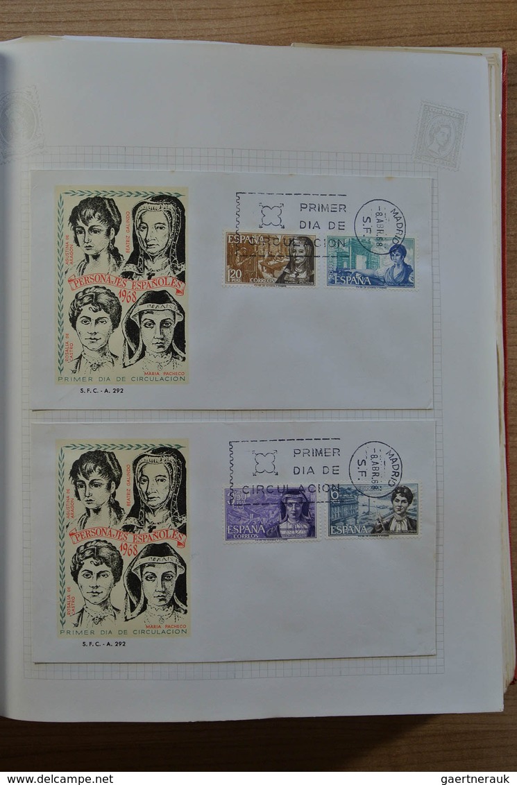28274 Spanien: 1940-2009. MNH, mint hinged and used, partly double collection Spain 1940-2009 in 11 albums