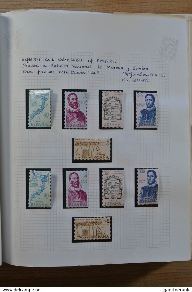 28274 Spanien: 1940-2009. MNH, mint hinged and used, partly double collection Spain 1940-2009 in 11 albums