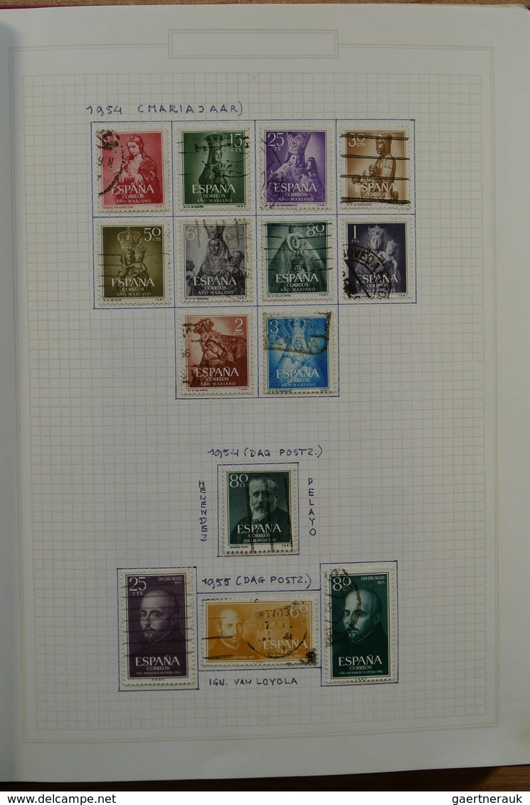 28275 Spanien: 1949-1973. Well Filled, Mint Hinged And Used Collection Spain 1949-1973 In Blanc Album. Col - Oblitérés