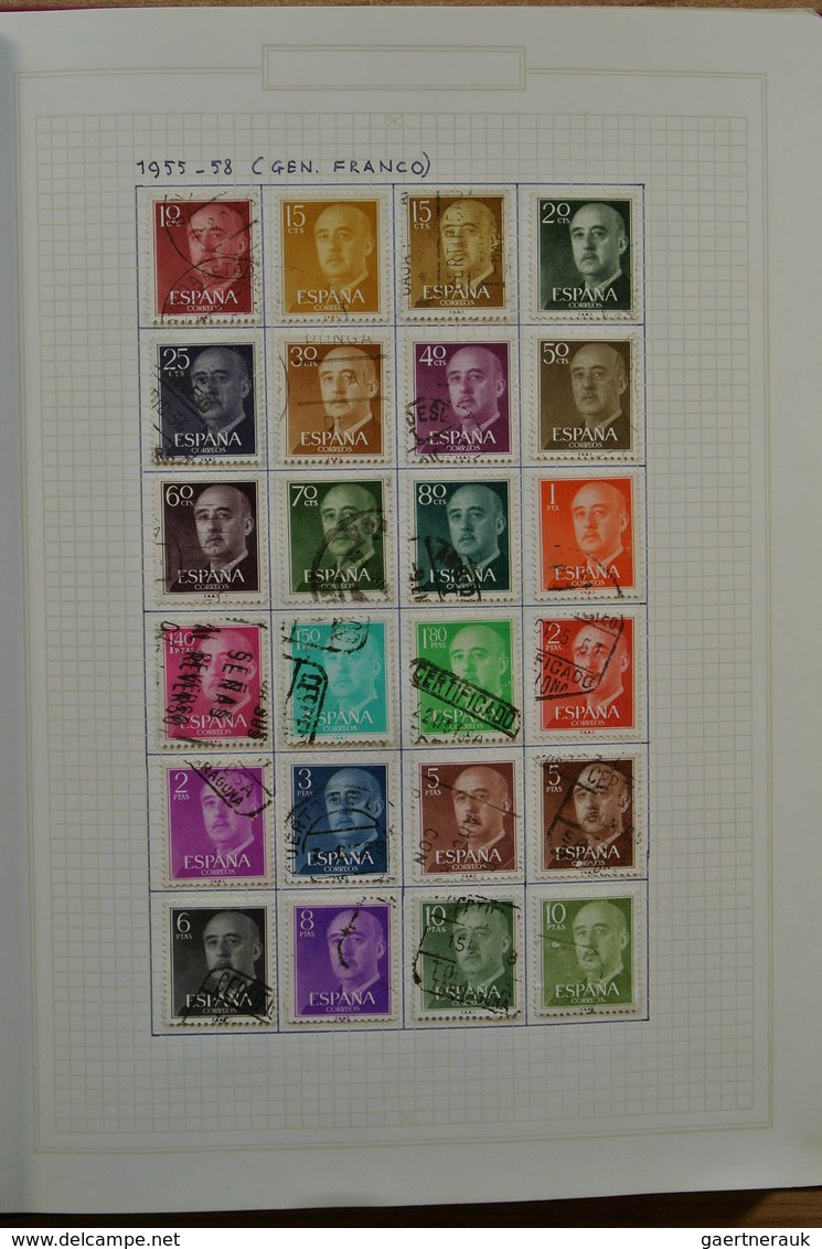 28275 Spanien: 1949-1973. Well Filled, Mint Hinged And Used Collection Spain 1949-1973 In Blanc Album. Col - Oblitérés