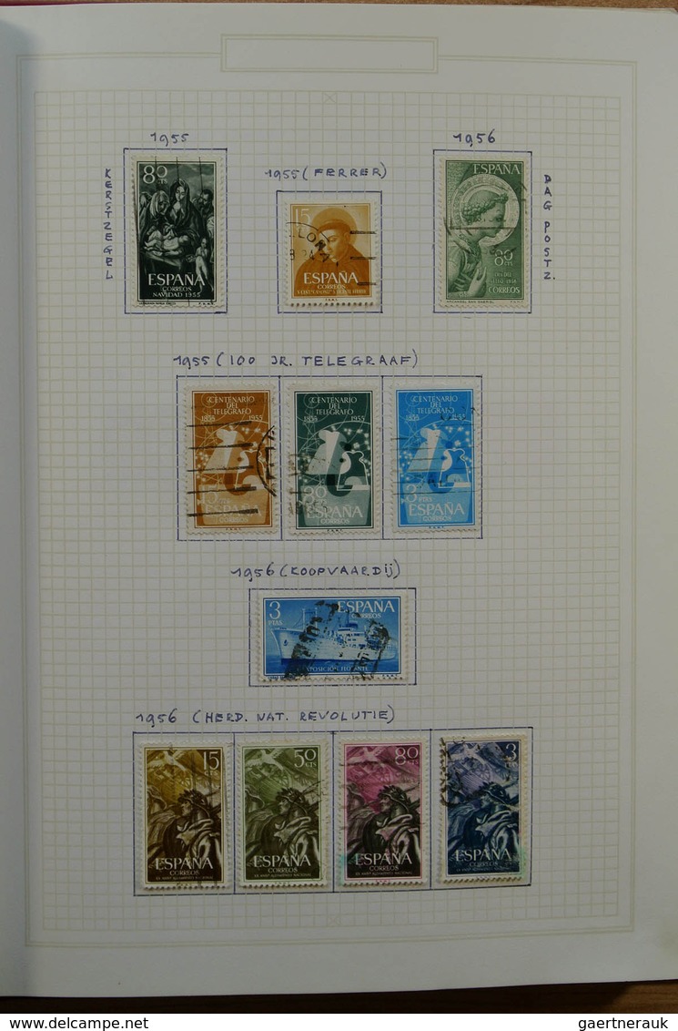 28275 Spanien: 1949-1973. Well Filled, Mint Hinged And Used Collection Spain 1949-1973 In Blanc Album. Col - Oblitérés