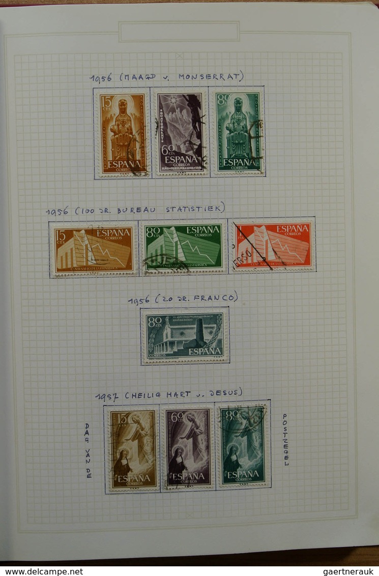 28275 Spanien: 1949-1973. Well filled, mint hinged and used collection Spain 1949-1973 in blanc album. Col