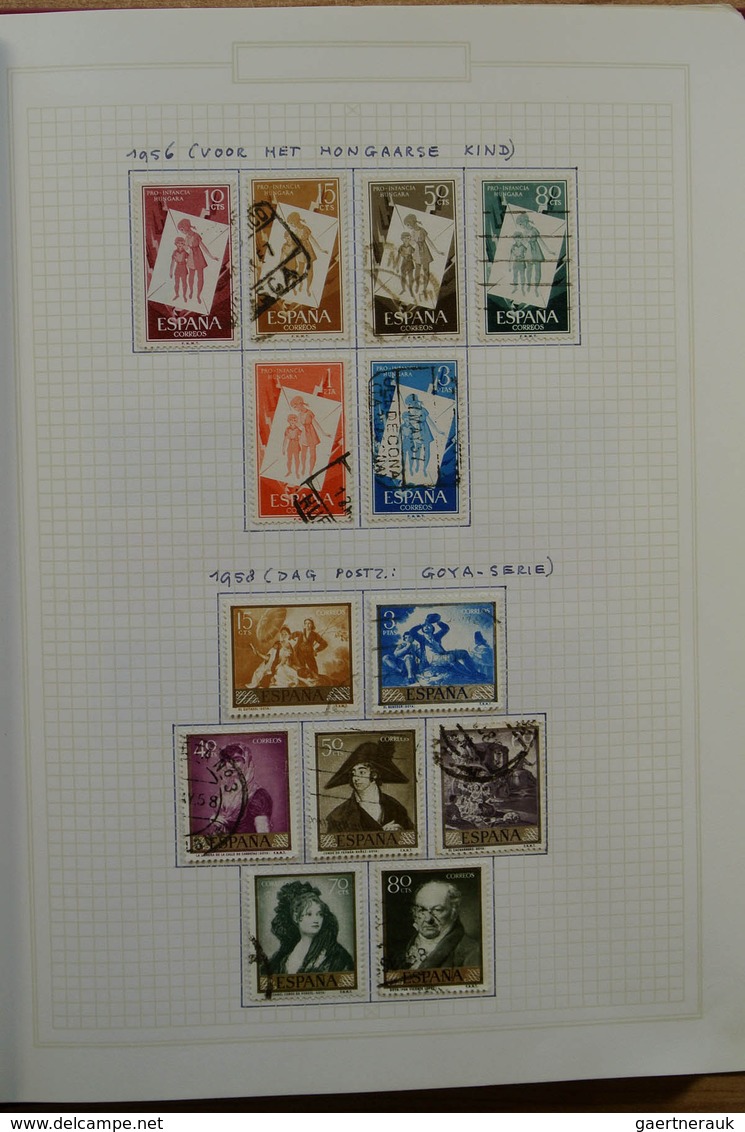 28275 Spanien: 1949-1973. Well filled, mint hinged and used collection Spain 1949-1973 in blanc album. Col