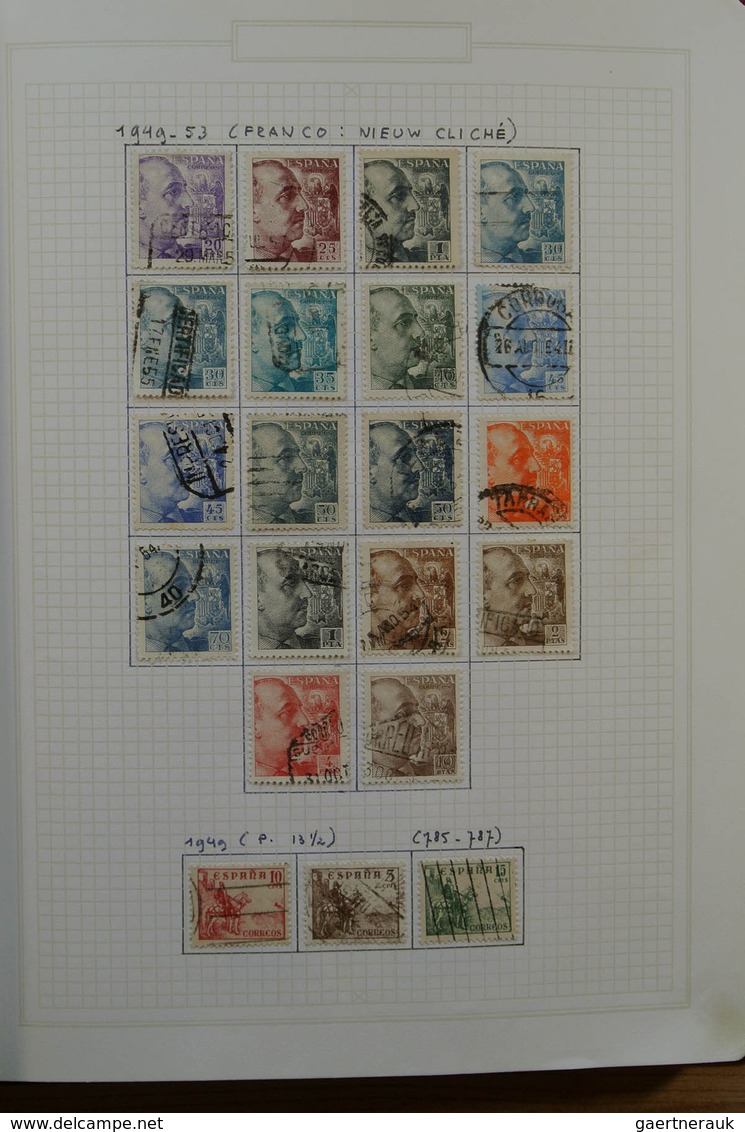 28275 Spanien: 1949-1973. Well filled, mint hinged and used collection Spain 1949-1973 in blanc album. Col