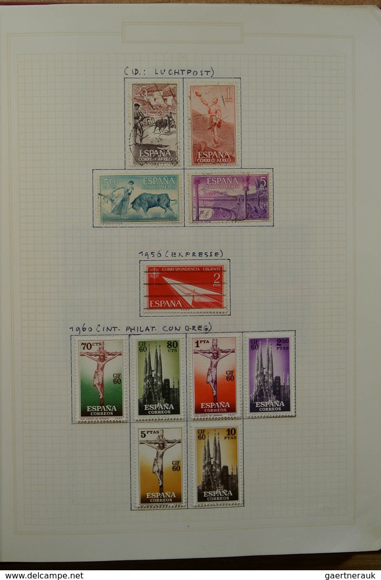 28275 Spanien: 1949-1973. Well filled, mint hinged and used collection Spain 1949-1973 in blanc album. Col