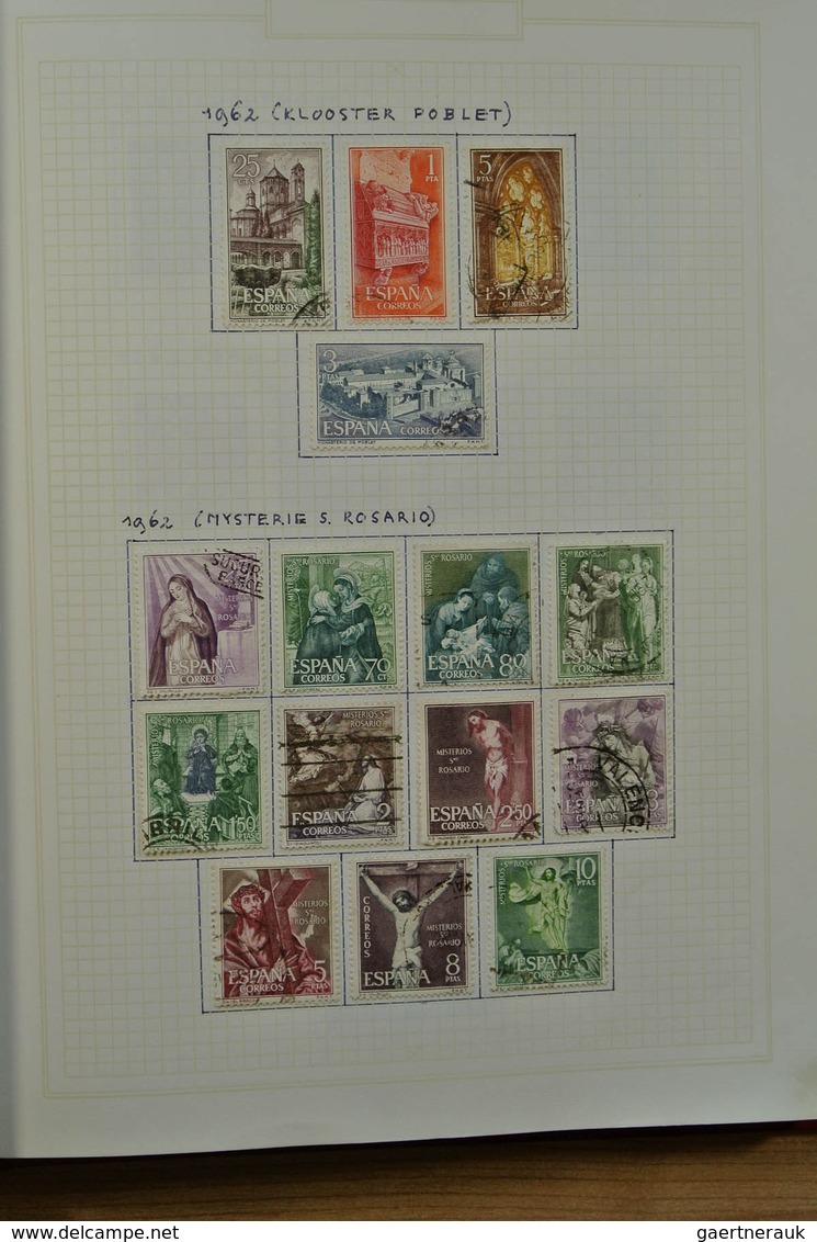 28275 Spanien: 1949-1973. Well filled, mint hinged and used collection Spain 1949-1973 in blanc album. Col