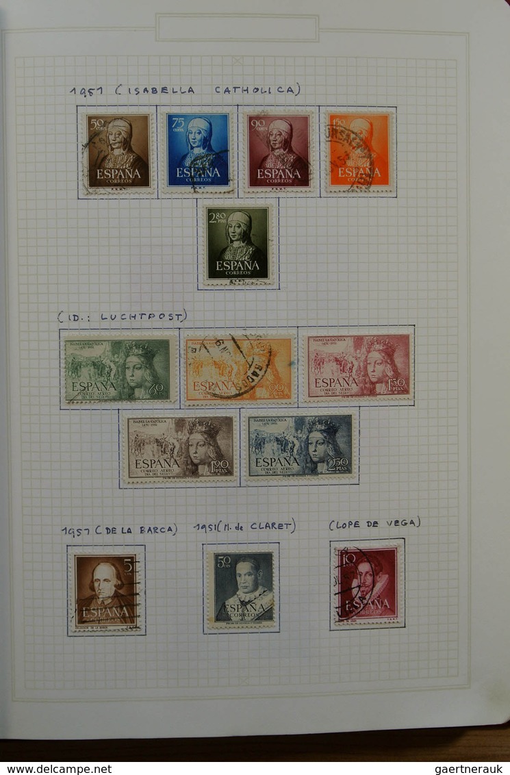 28275 Spanien: 1949-1973. Well filled, mint hinged and used collection Spain 1949-1973 in blanc album. Col