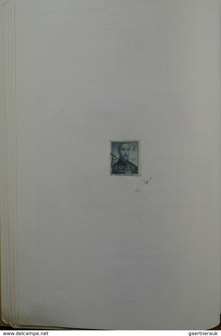 28275 Spanien: 1949-1973. Well filled, mint hinged and used collection Spain 1949-1973 in blanc album. Col