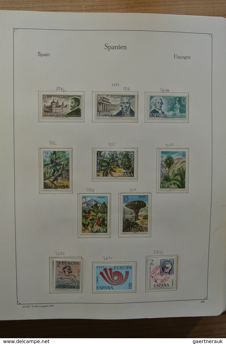 28279 Spanien: 1960-2000. Slightly messy, MNH and used collection Spain 1960-2000 in Kabe and Schaubek alb