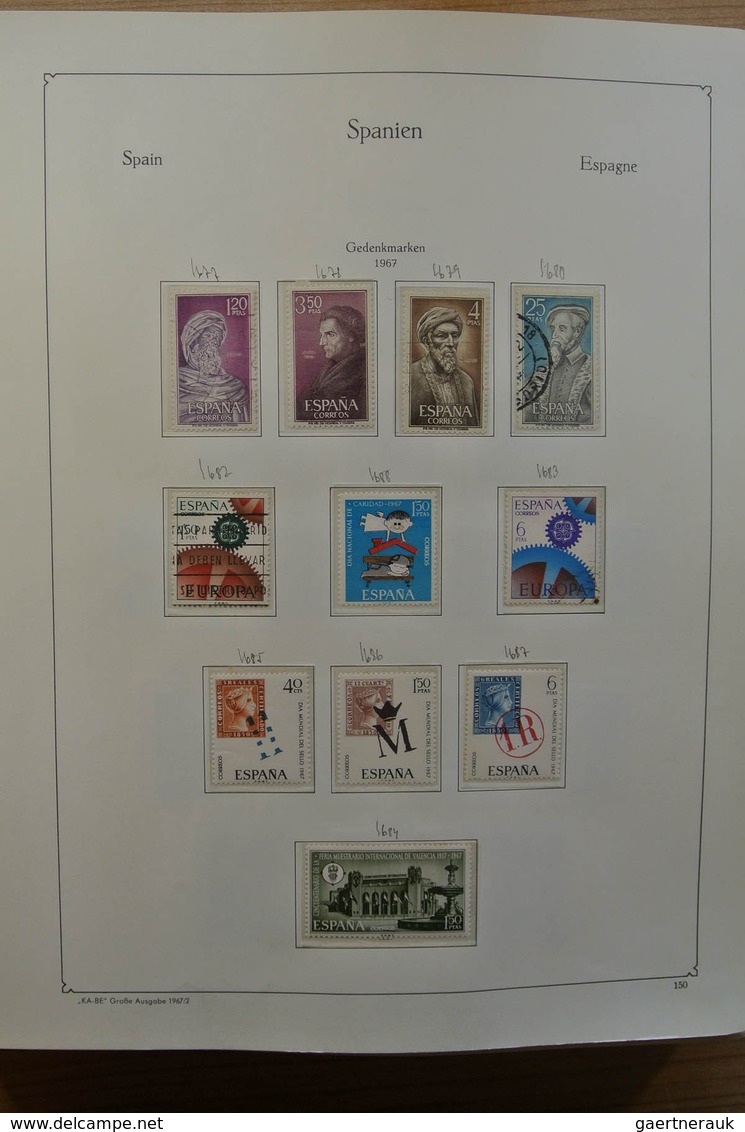 28279 Spanien: 1960-2000. Slightly messy, MNH and used collection Spain 1960-2000 in Kabe and Schaubek alb