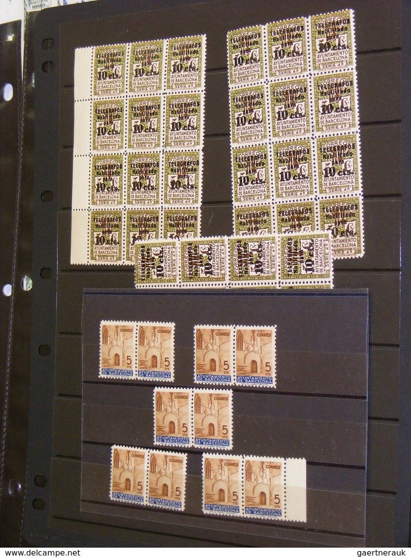 28303 Spanien - Zwangszuschlagsmarken Für Barcelona: Beautiful Lot Mandatory Surtax Stamps Of Barcelona (a - Impots De Guerre