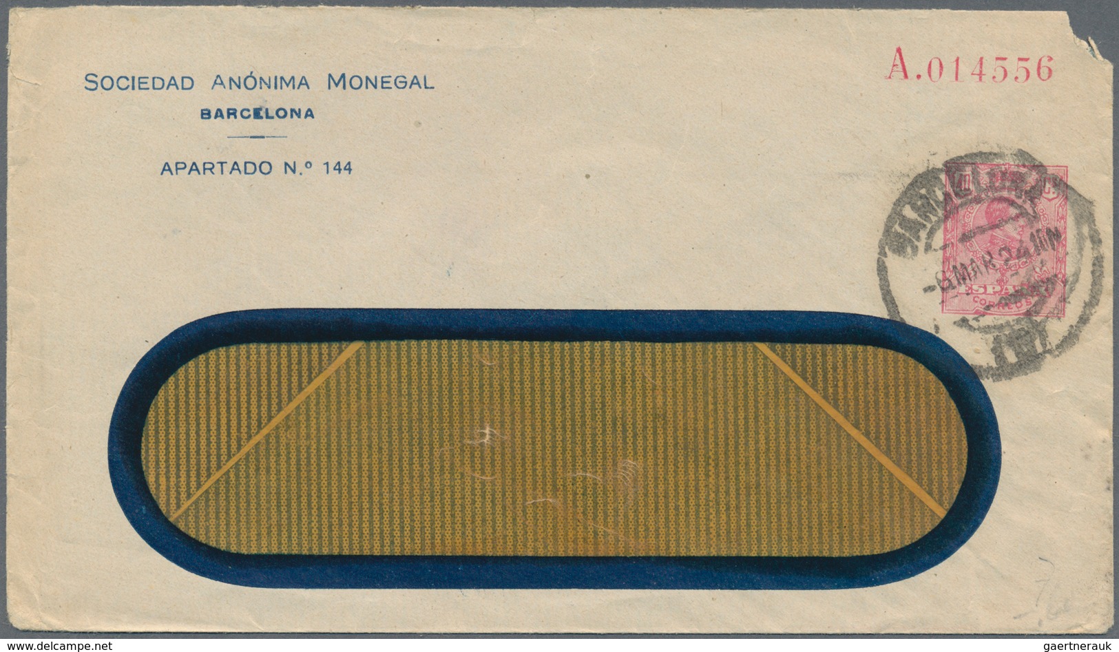 28310 Spanien - Ganzsachen: 1912/1935, 4 Stationery Envelopes With Private Imprint. Some Faults But Scarce - 1850-1931