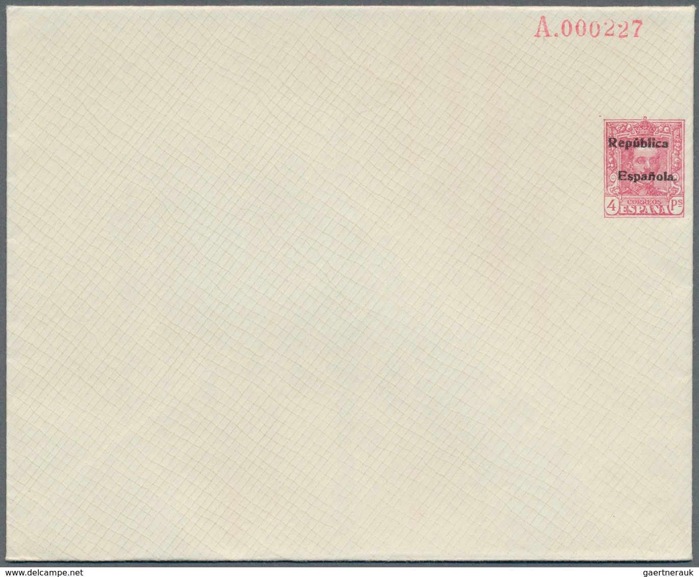 28311 Spanien - Ganzsachen: 1931, República Española. Lot Of 9 Different "Private Postal Stationary - Cove - 1850-1931