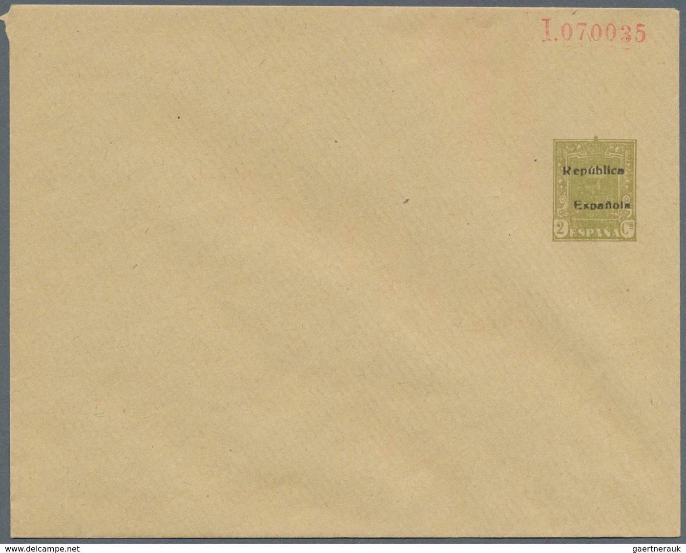 28311 Spanien - Ganzsachen: 1931, República Española. Lot Of 9 Different "Private Postal Stationary - Cove - 1850-1931