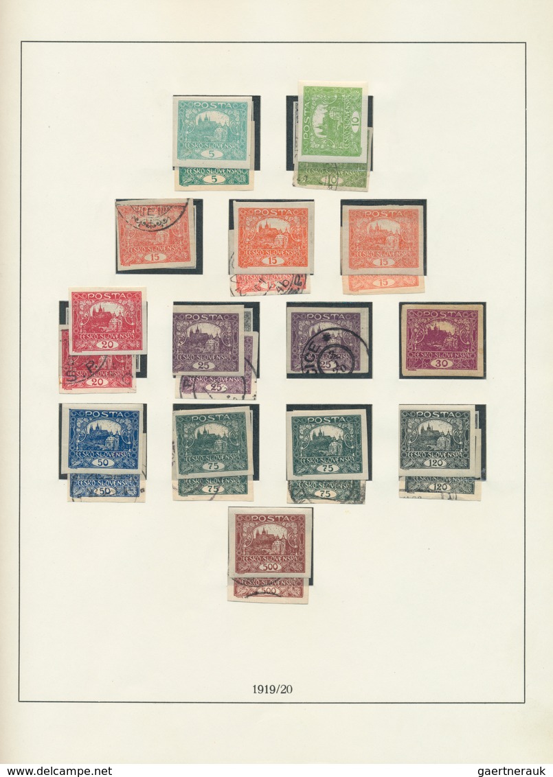 28326 Tschechoslowakei: 1918/1939, Mint And Used Collection In A Lindner Album, From A Lovely Section Hrad - Lettres & Documents