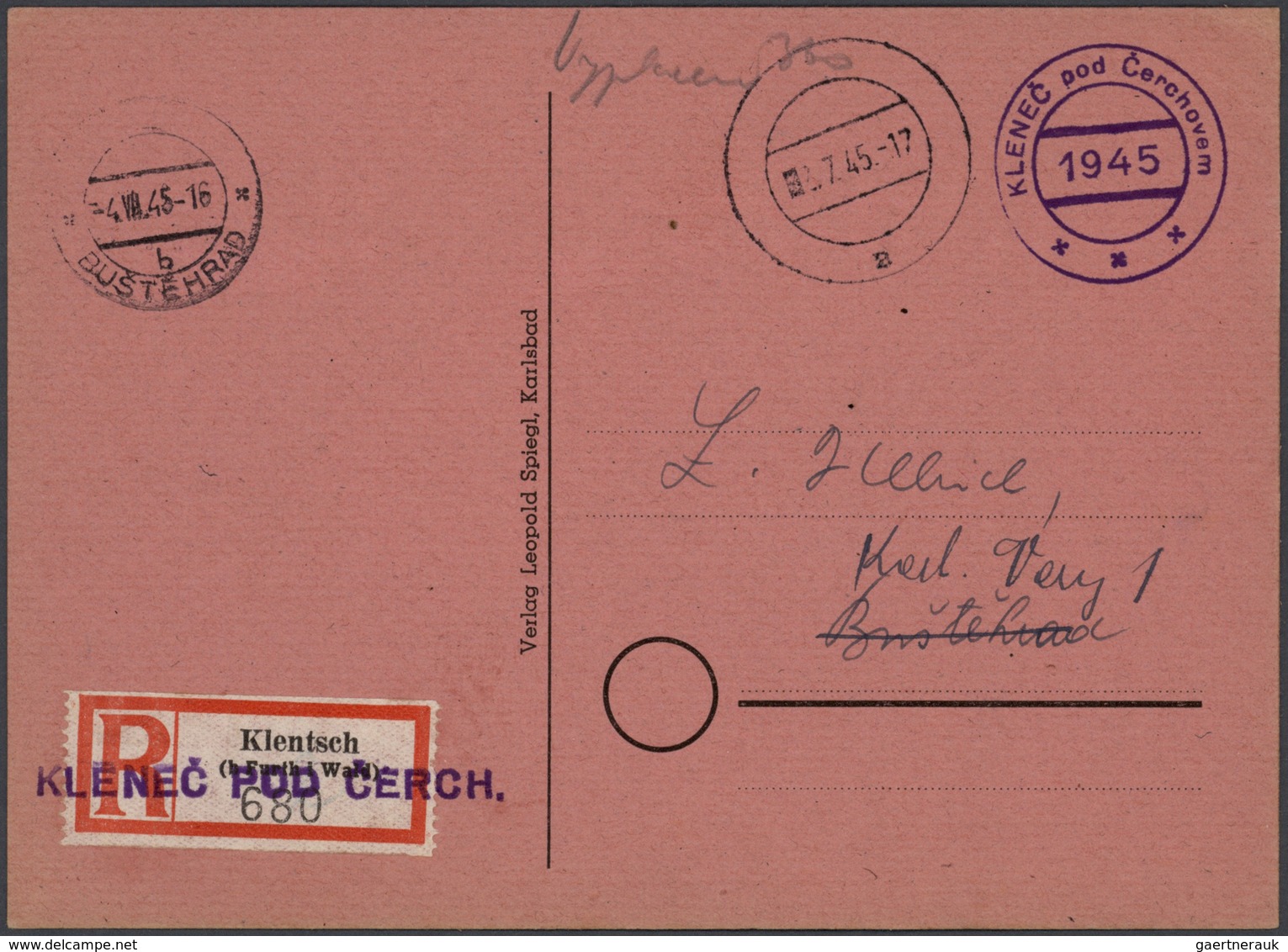 28343 Tschechoslowakei - Stempel: 1945, PROVISONAL POSTMARKS, Collection Of More Than 190 Covers/cards (co - Autres & Non Classés