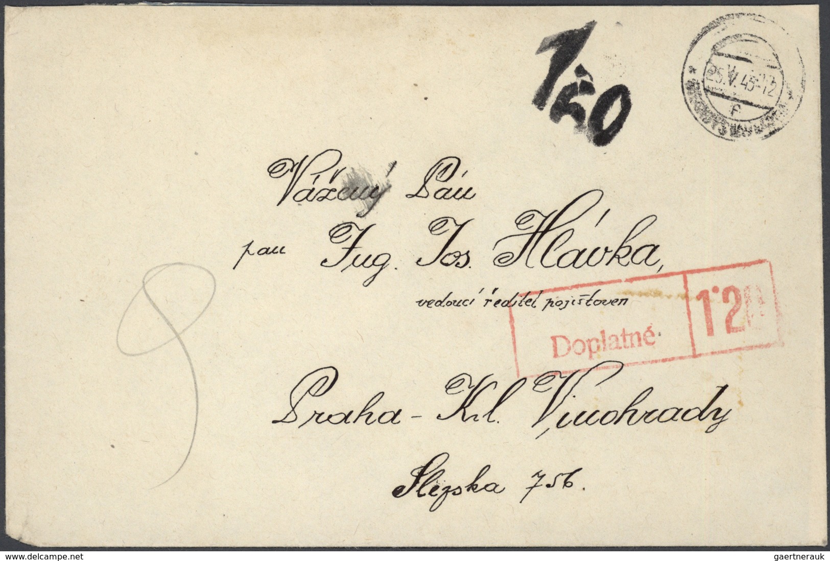 28343 Tschechoslowakei - Stempel: 1945, PROVISONAL POSTMARKS, collection of more than 190 covers/cards (co