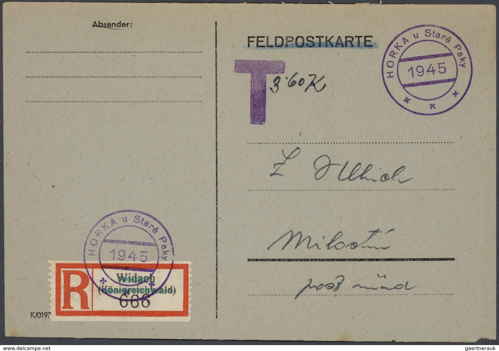 28343 Tschechoslowakei - Stempel: 1945, PROVISONAL POSTMARKS, collection of more than 190 covers/cards (co