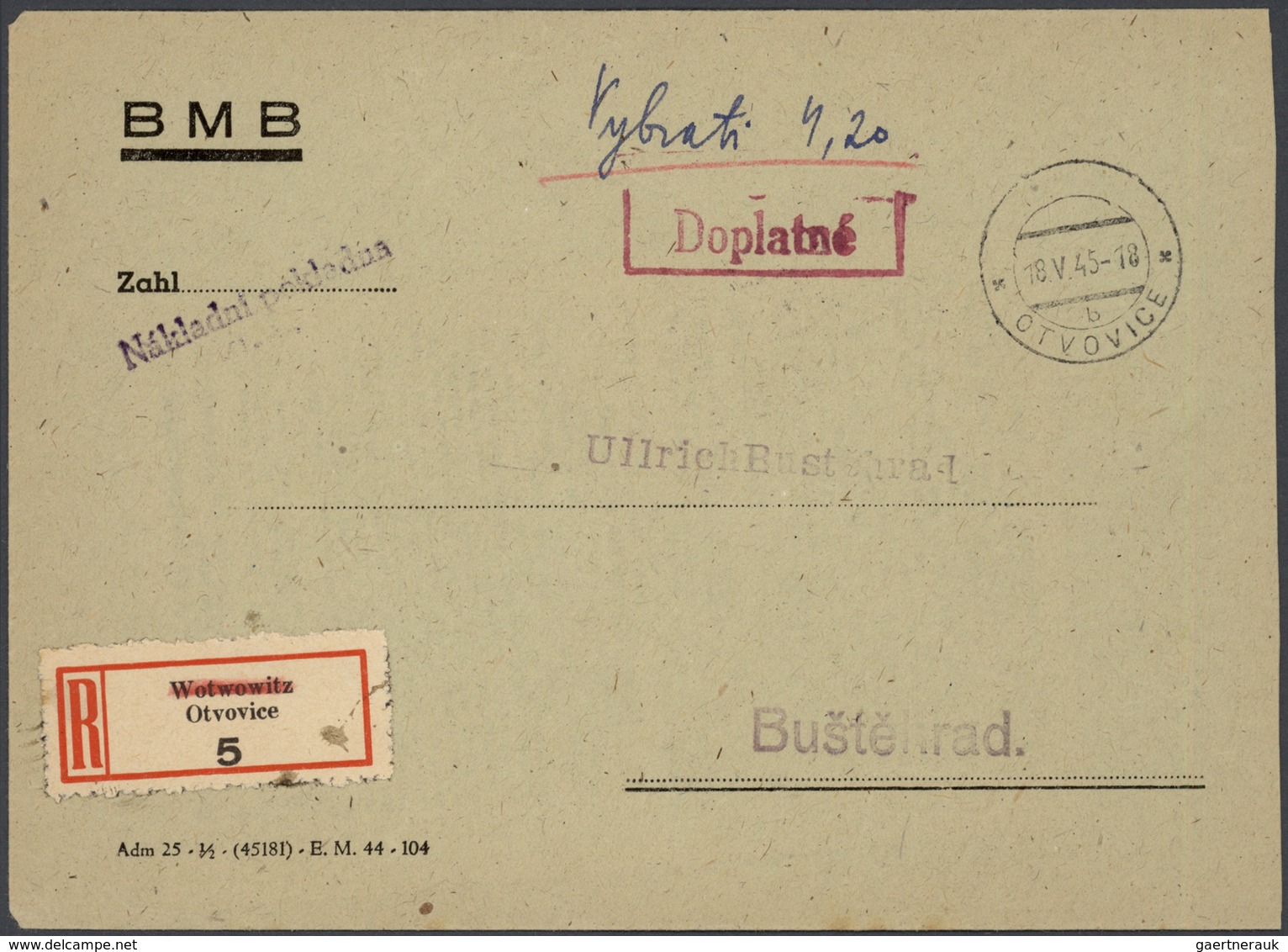 28343 Tschechoslowakei - Stempel: 1945, PROVISONAL POSTMARKS, collection of more than 190 covers/cards (co