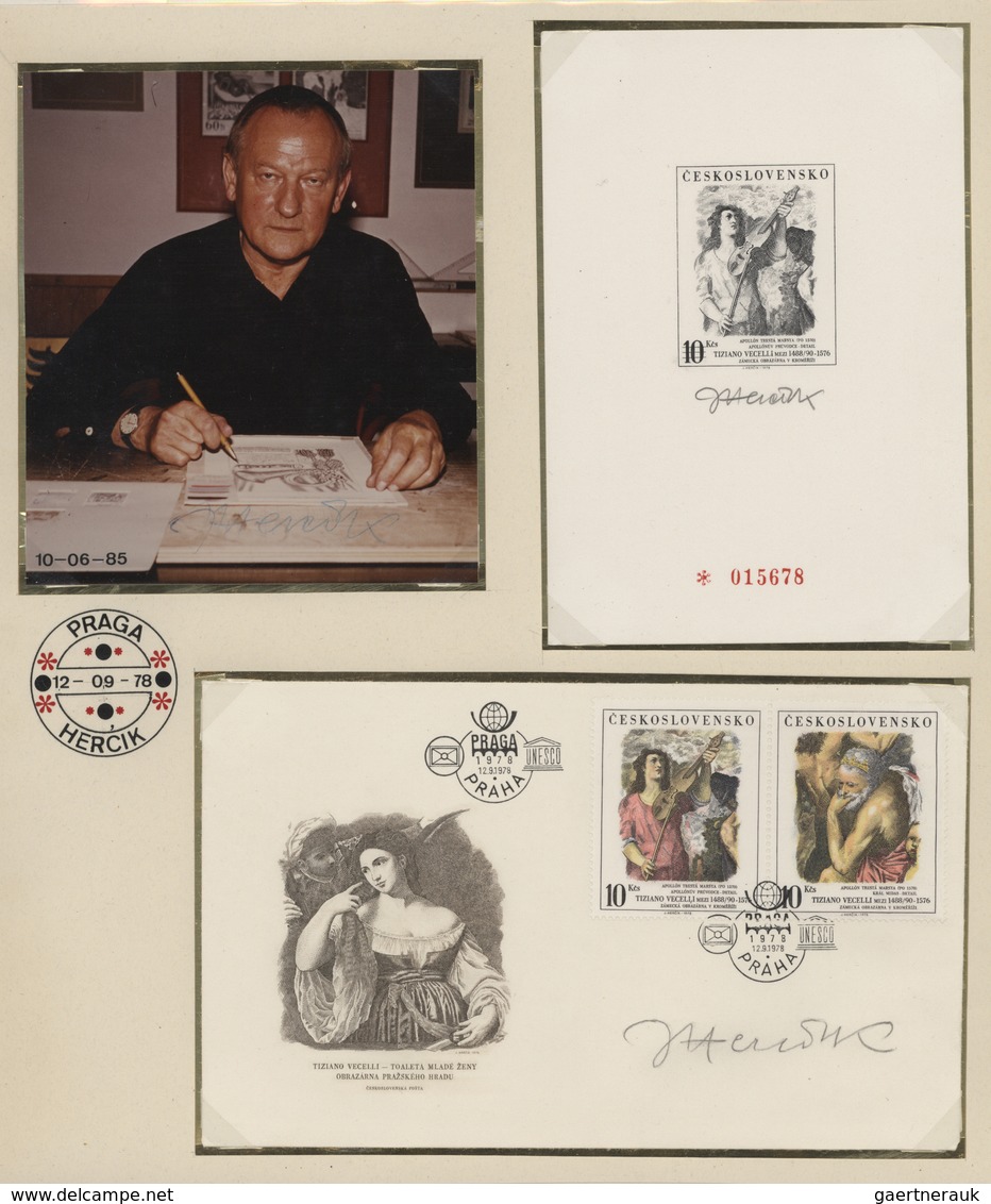 28347 Tschechoslowakei - Besonderheiten: 1978 - 1988 (approx.), Collection Of Stamp Designs Of Various Cze - Autres & Non Classés