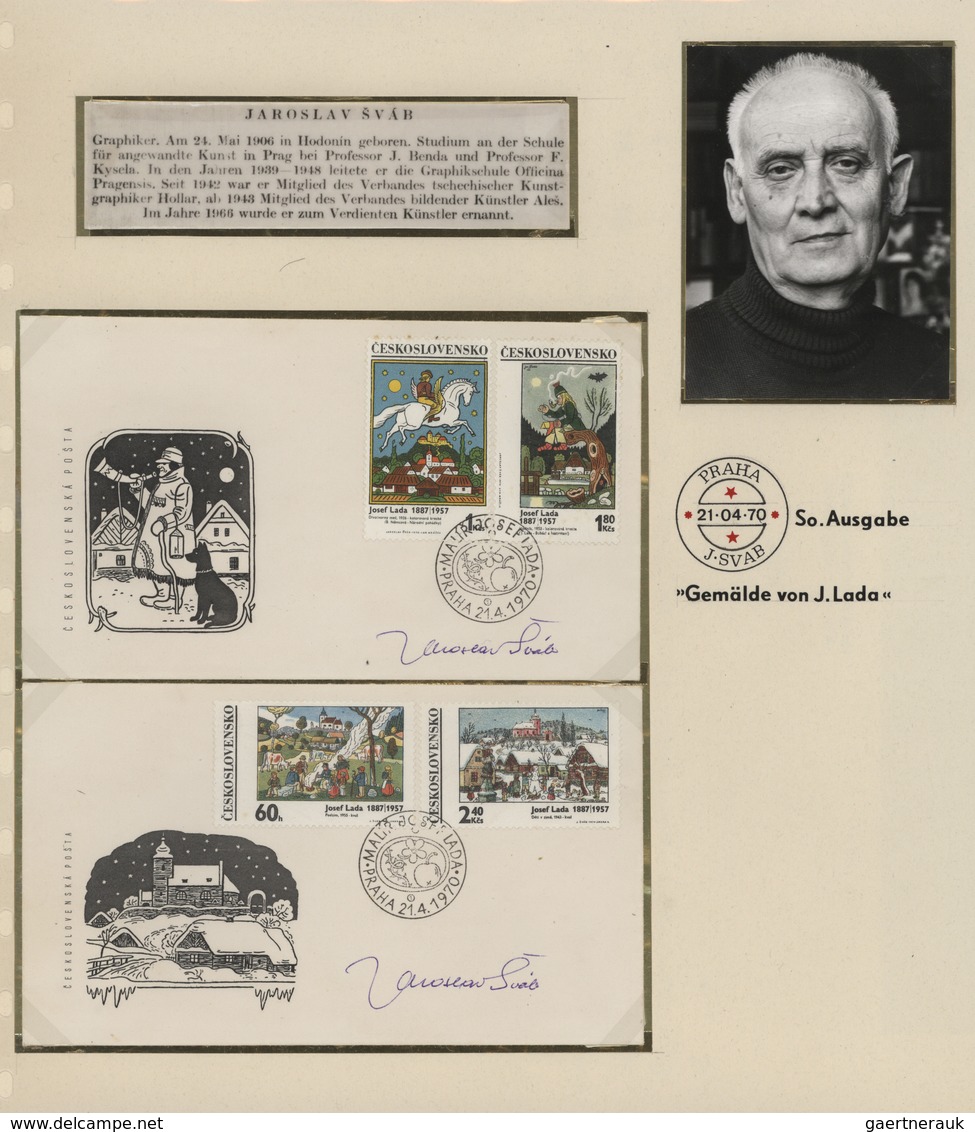 28347 Tschechoslowakei - Besonderheiten: 1978 - 1988 (approx.), Collection Of Stamp Designs Of Various Cze - Autres & Non Classés