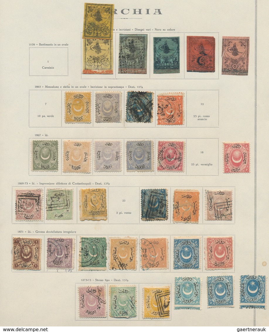 28348 Türkei: 1859/1946, Mint And Used Collection On Album Pages, From 1st Issue With Plenty Of Interestin - Lettres & Documents