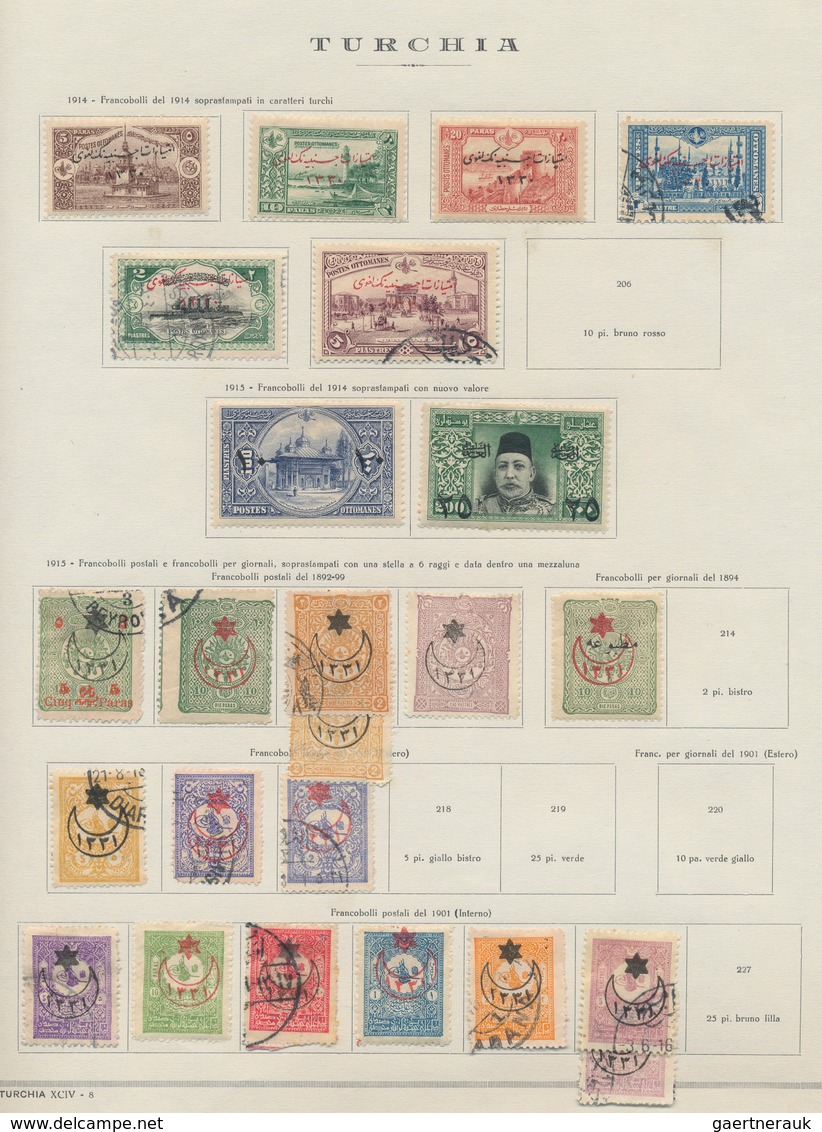 28348 Türkei: 1859/1946, Mint And Used Collection On Album Pages, From 1st Issue With Plenty Of Interestin - Lettres & Documents