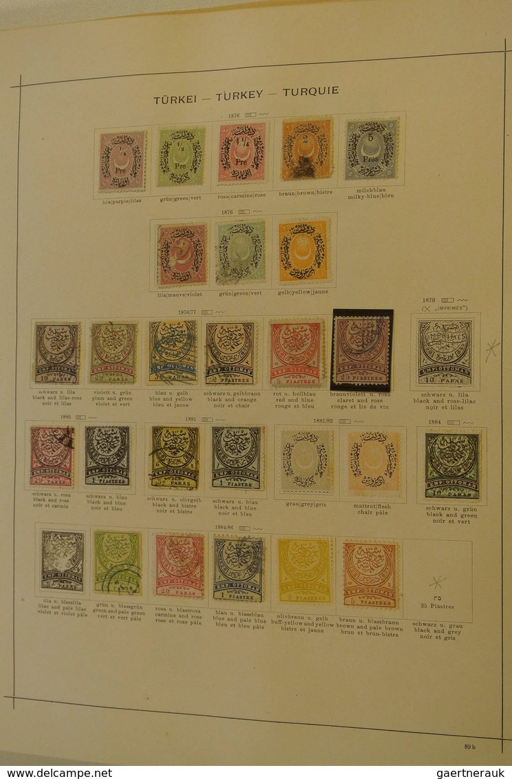 28351 Türkei: 1863/1963: Mint hinged and used collection Turkey 1863-1963 on Schaubek pages in folder. Col