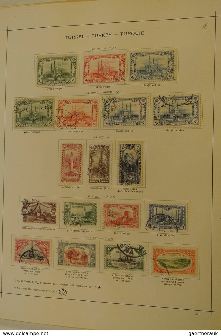 28351 Türkei: 1863/1963: Mint hinged and used collection Turkey 1863-1963 on Schaubek pages in folder. Col