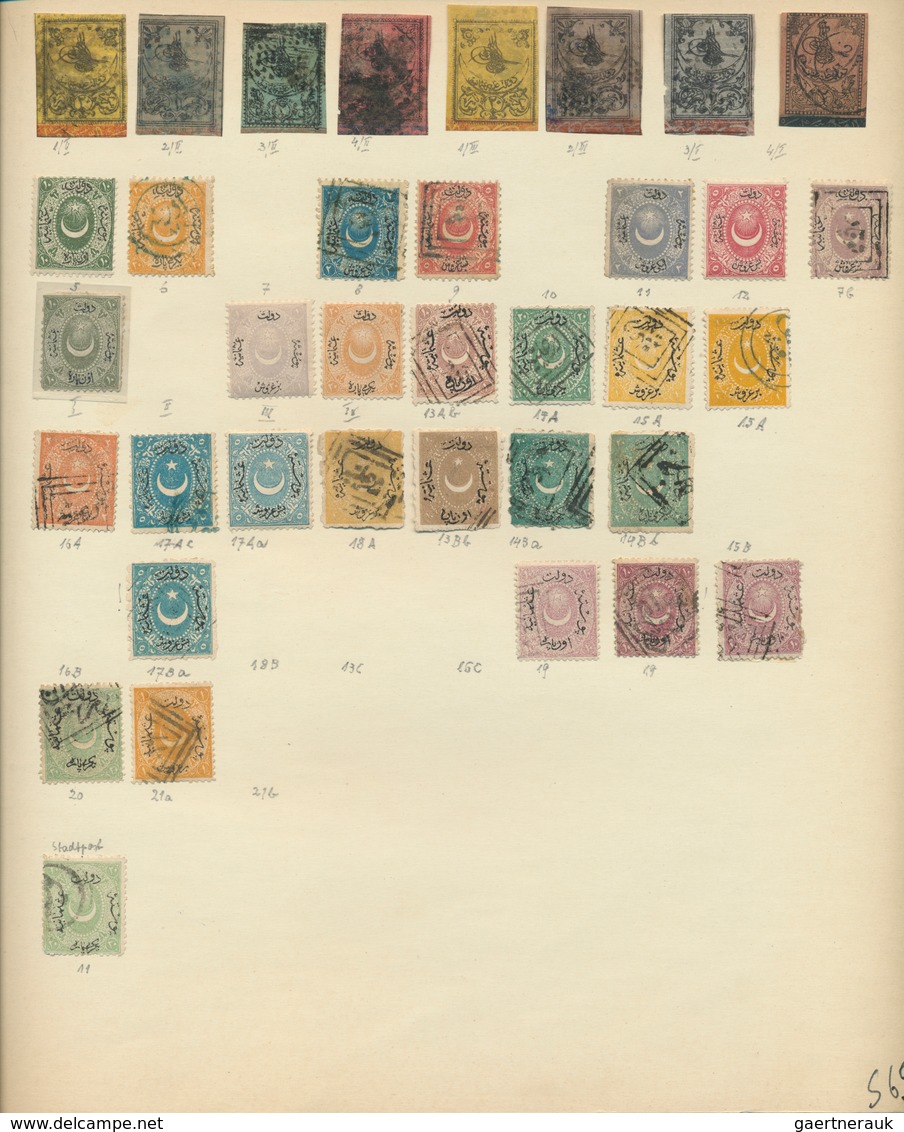 28353 Türkei: 1863/1934, Used And Unused Collection On Album Pages, From Two Sets 1st Issue (different Sha - Lettres & Documents