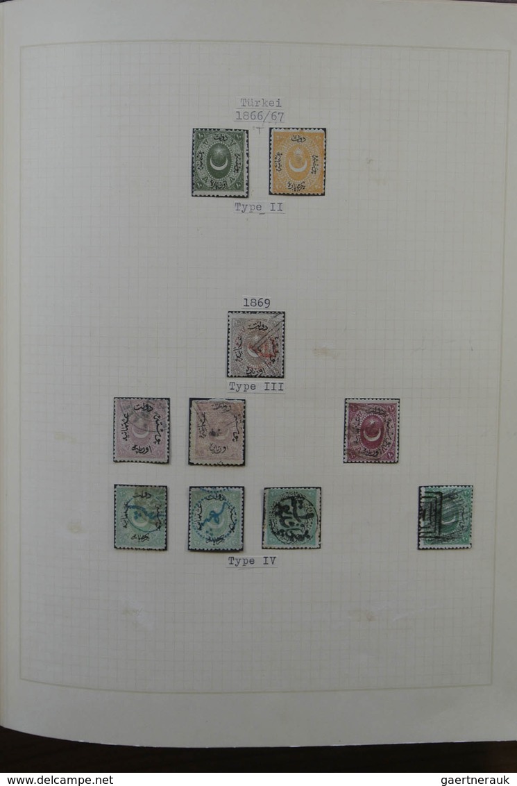 28355 Türkei: 1863-1930. Very Well Filled, Mint Hinged And Used Collection Turkey 1863-1930 In Blanc Borek - Storia Postale