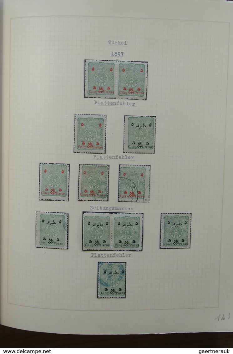 28355 Türkei: 1863-1930. Very Well Filled, Mint Hinged And Used Collection Turkey 1863-1930 In Blanc Borek - Storia Postale