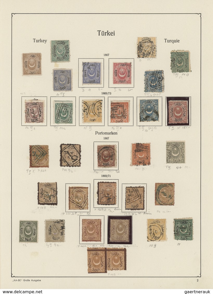 28356 Türkei: 1863/1917, Mainly Used Collection On Ancient Album Pages, From 1st Issue All Four Values And - Lettres & Documents