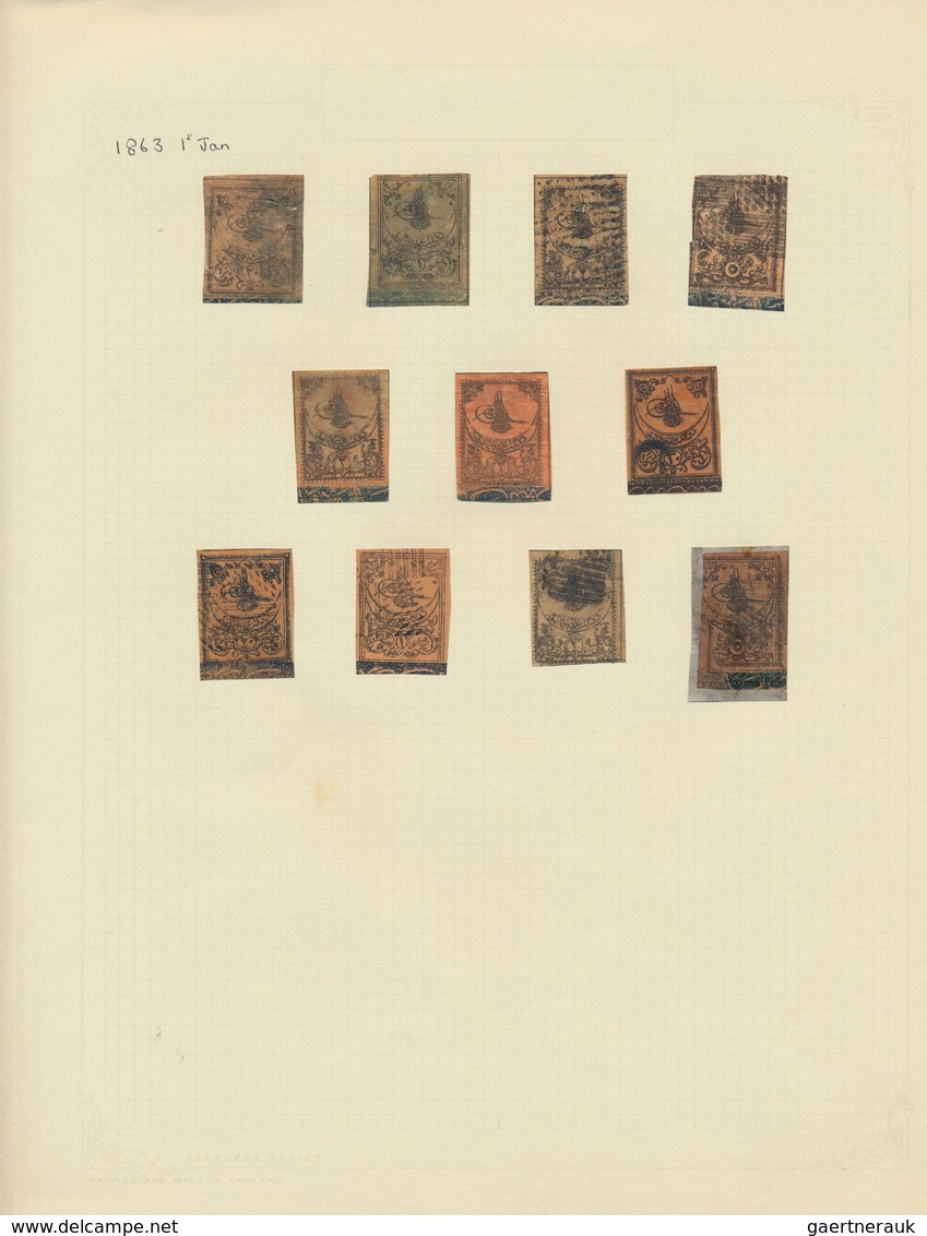 28358 Türkei: 1863: The Tughras Only, 67 Stamps Mint And Used From An Old-time Collection Written-up On Qu - Lettres & Documents