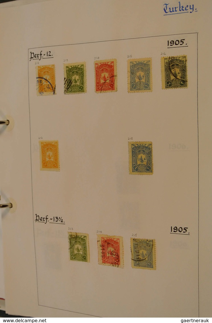 28359 Türkei: 1865/1997: MNH, Mint Hinged And Used Collection Turkey 1865-1997 On Blanc Pages In Ordner. C - Lettres & Documents