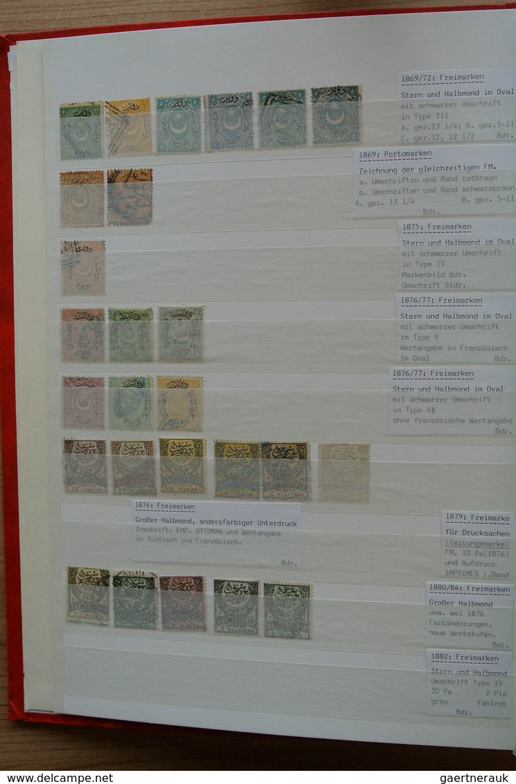 28361 Türkei: 1865-1980. Nicely Filed, MNH, Mint Hinged And Used Collection Turkey 1865-1980 In 2 Stockboo - Lettres & Documents