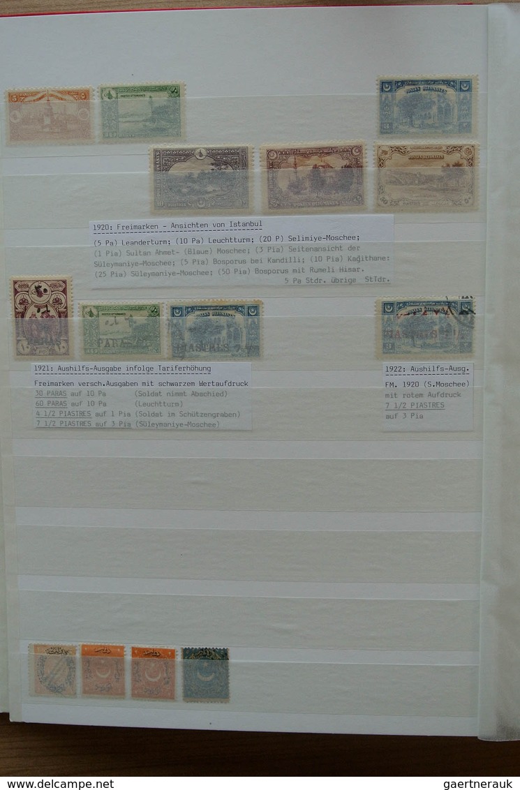 28361 Türkei: 1865-1980. Nicely filed, MNH, mint hinged and used collection Turkey 1865-1980 in 2 stockboo
